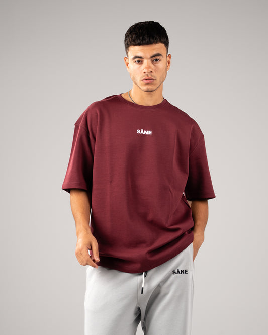 PREMIUM MAROON SĀNE OVERSIZE T-SHIRT