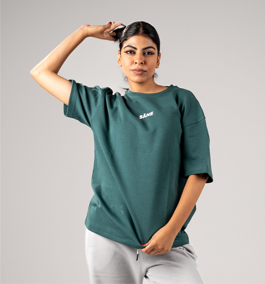 PREMIUM DARK TEAL SĀNE OVERSIZE T-SHIRT